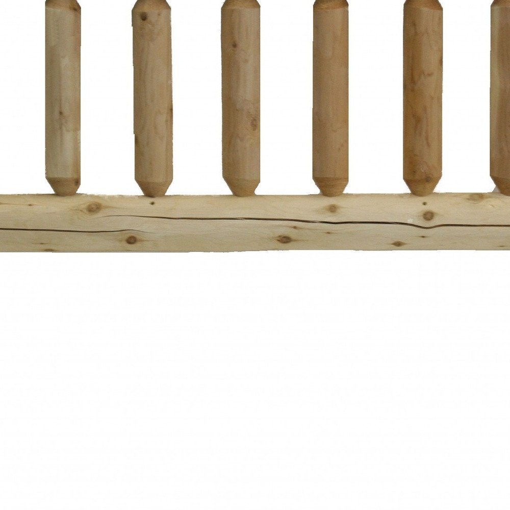Natural Clear Finish Cedar Log King Headboard HomeRoots