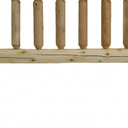 Natural Clear Finish Cedar Log King Headboard HomeRoots