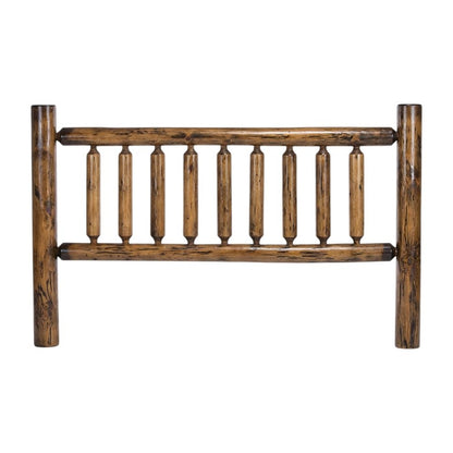 Natural Vintage Brown Finish Cedar Log King Headboard HomeRoots