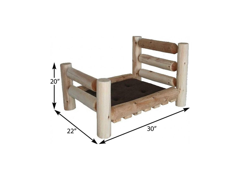 20" X 30" Natural Solid Wood Pet Bed Frame HomeRoots