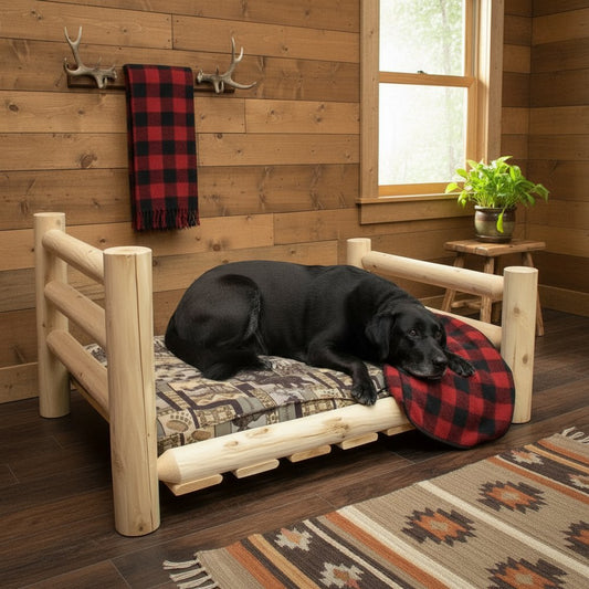 20" X 30" Natural Solid Wood Pet Bed Frame HomeRoots