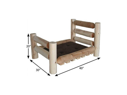 20" X 40" Natural Solid Wood Pet Bed Frame HomeRoots