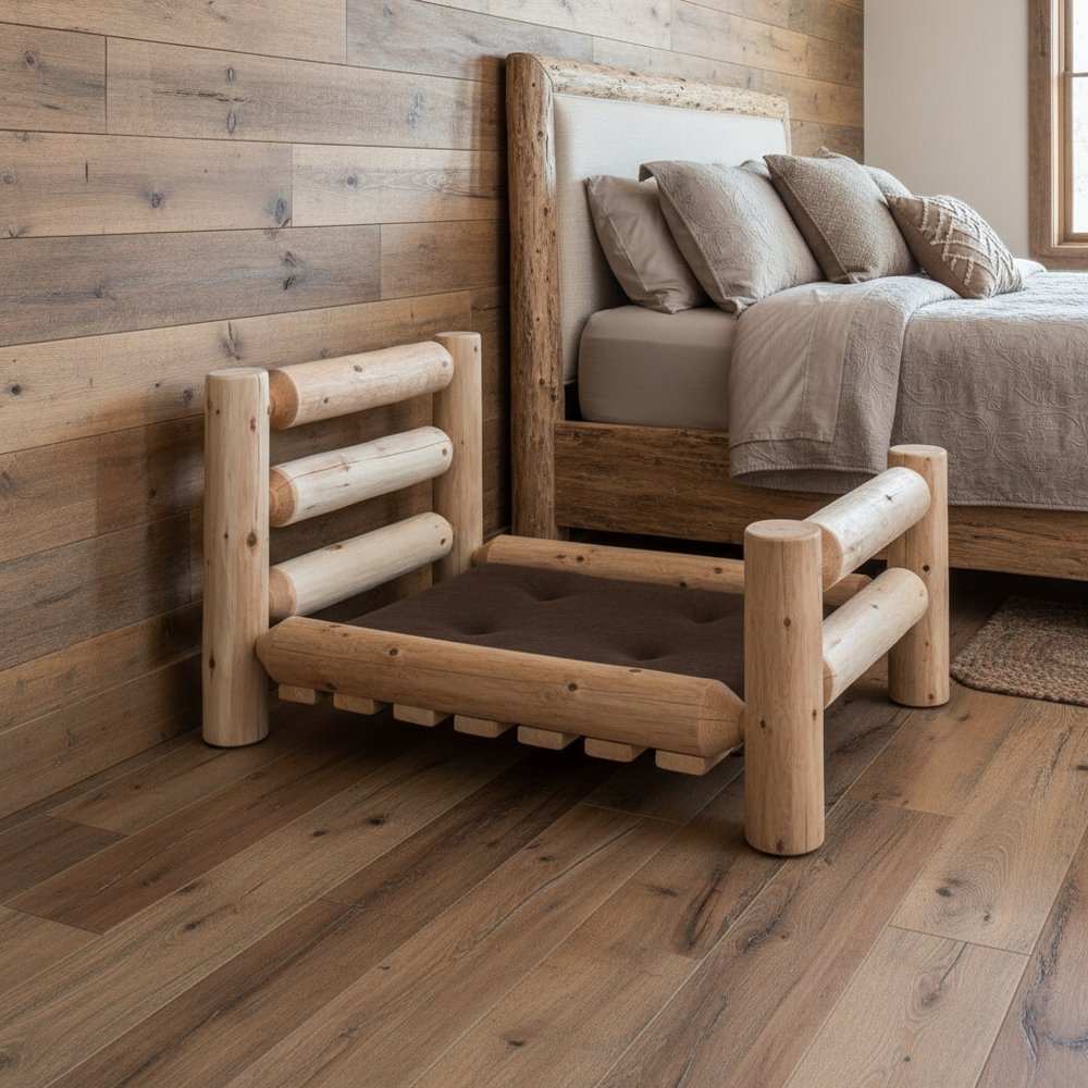 20" X 48" Natural Solid Wood Pet Bed Frame HomeRoots