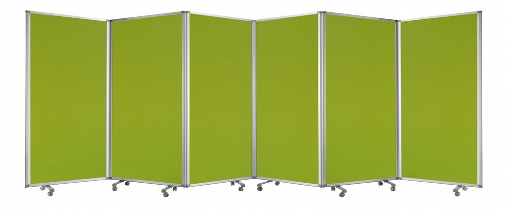 71" Green Iron Folding Six Panel Screen Room Divider HomeRoots