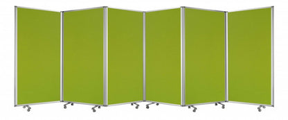 71" Green Iron Folding Six Panel Screen Room Divider HomeRoots