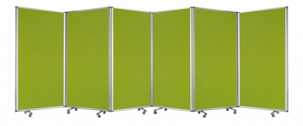 71" Green Iron Folding Six Panel Screen Room Divider HomeRoots