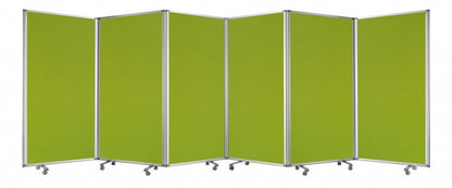 71" Green Iron Folding Six Panel Screen Room Divider HomeRoots