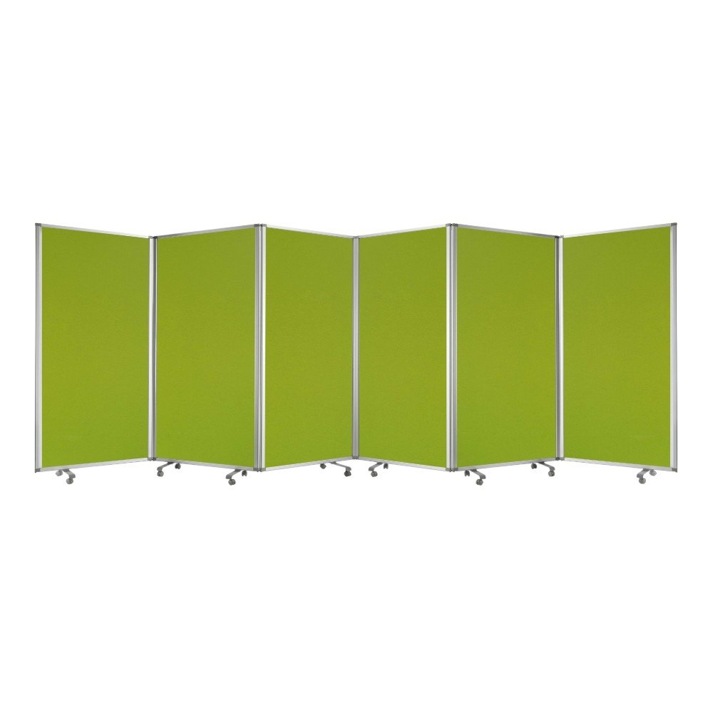 71" Green Iron Folding Six Panel Screen Room Divider HomeRoots