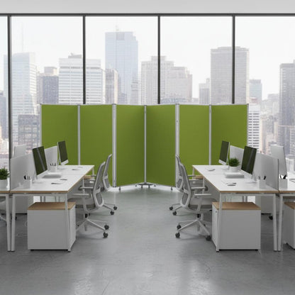 71" Green Iron Folding Six Panel Screen Room Divider HomeRoots