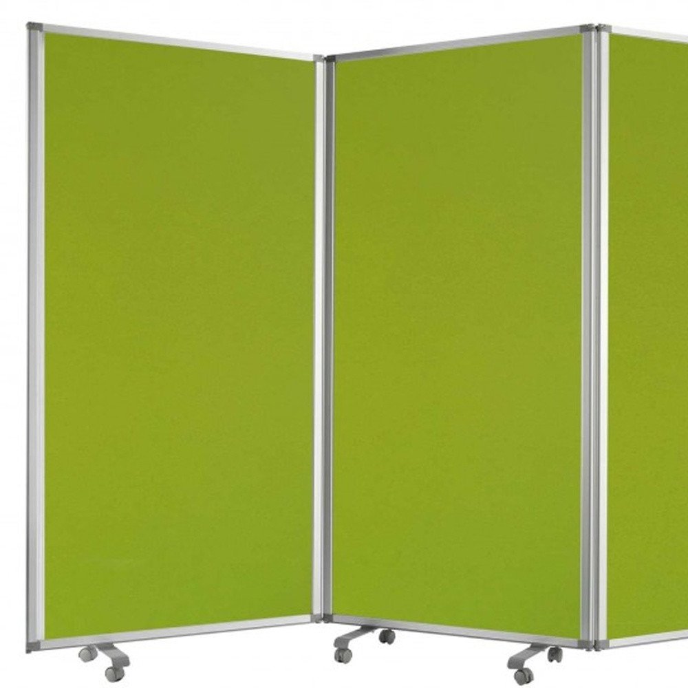 71" Green Iron Folding Nine Panel Screen Room Divider HomeRoots