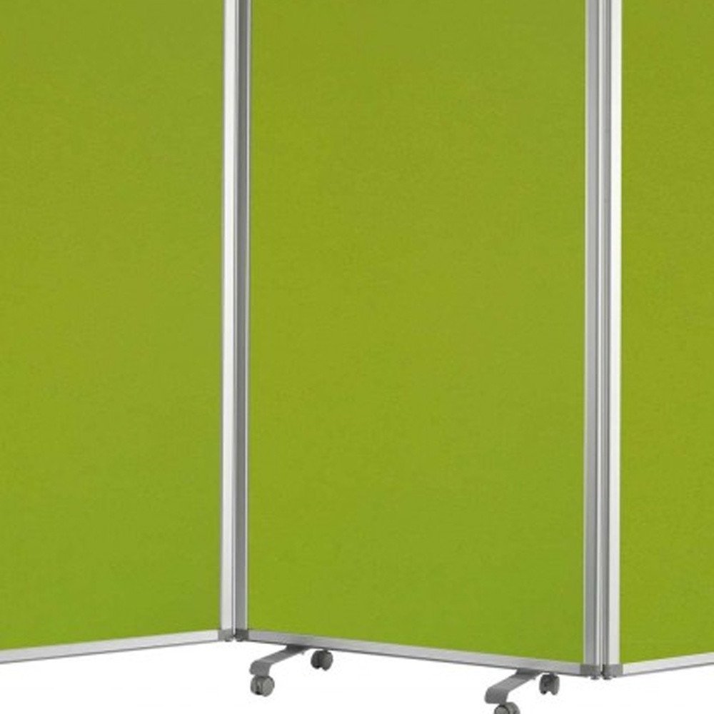 71" Green Iron Folding Nine Panel Screen Room Divider HomeRoots