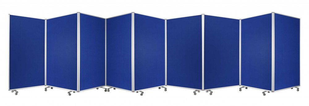 71" Green Iron Folding Nine Panel Screen Room Divider HomeRoots