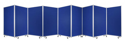 71" Green Iron Folding Nine Panel Screen Room Divider HomeRoots