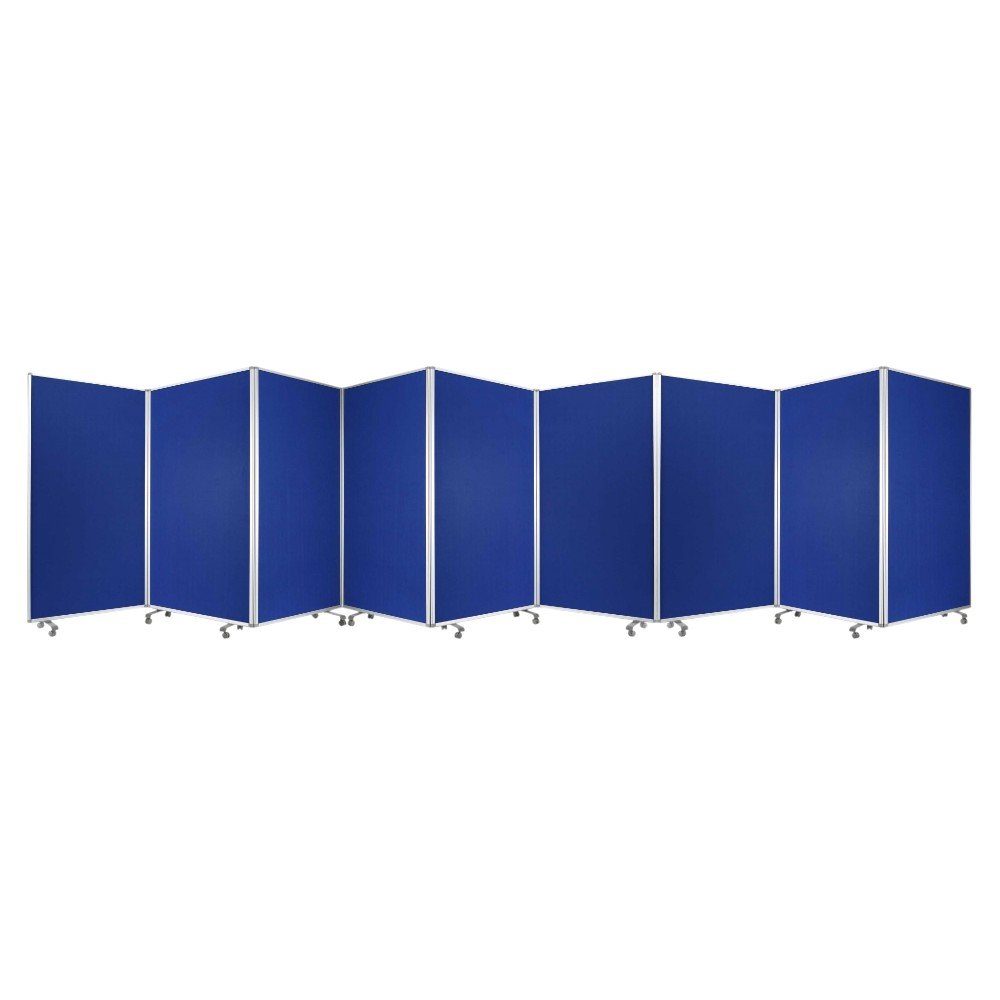 71" Green Iron Folding Nine Panel Screen Room Divider HomeRoots