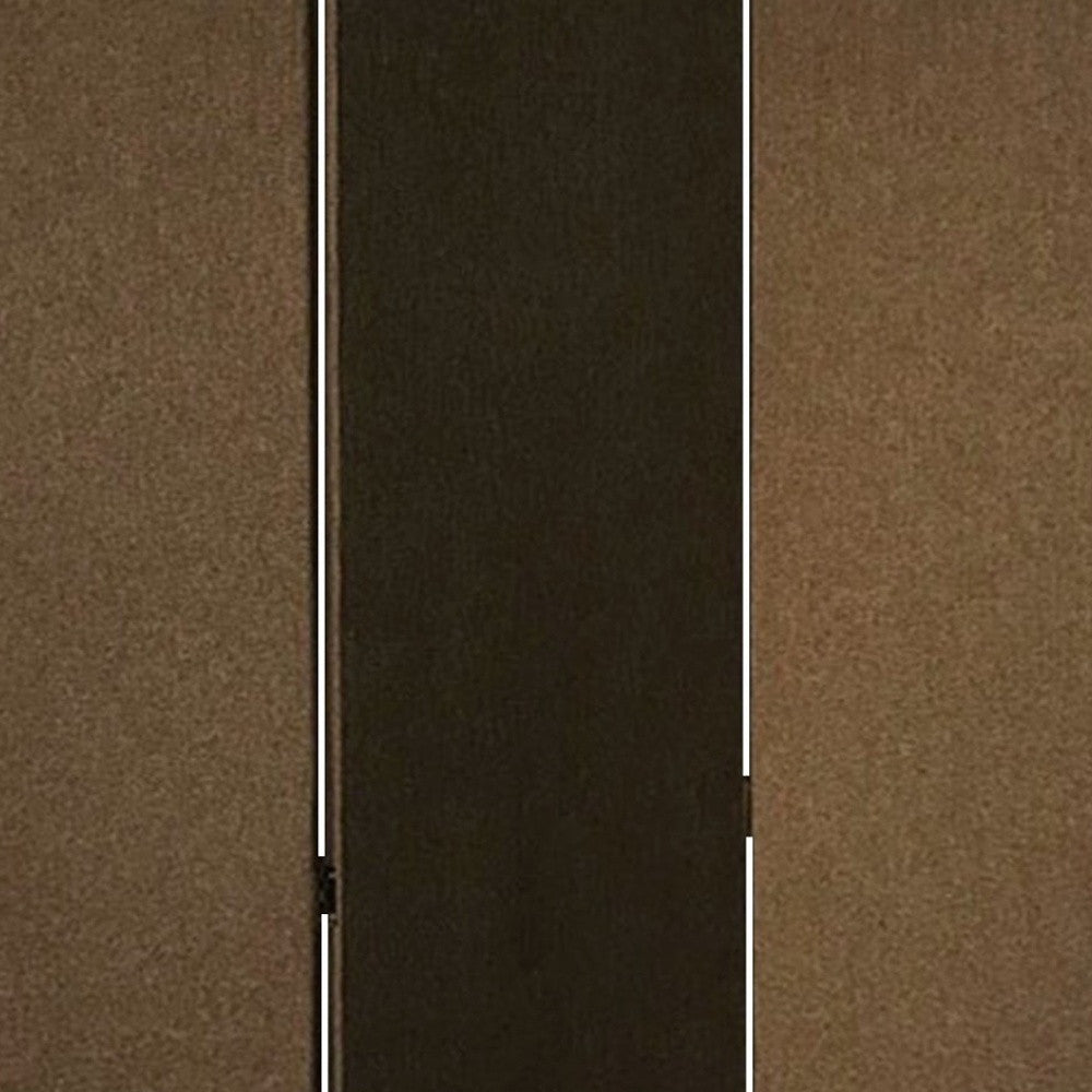 Beige Upholstered 3 Panel Room Divider Screen