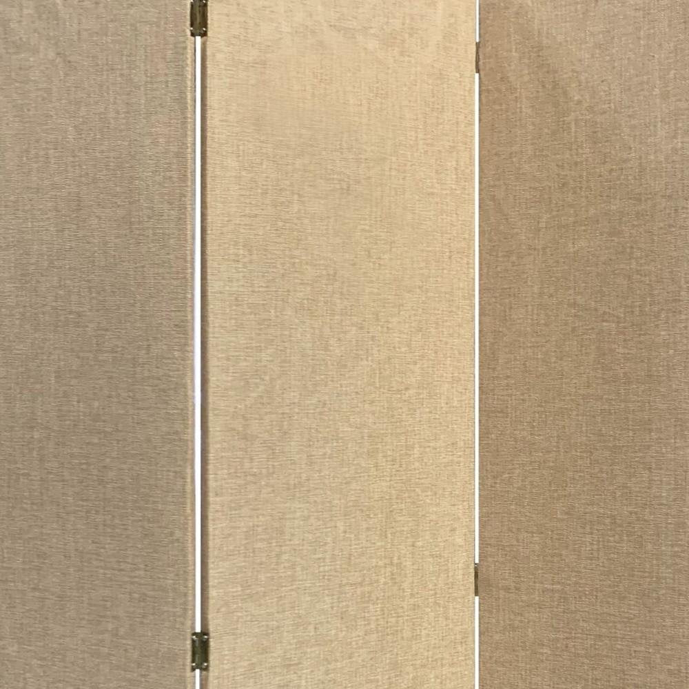 71" Brown Folding Three Panel Screen Room Divider HomeRoots