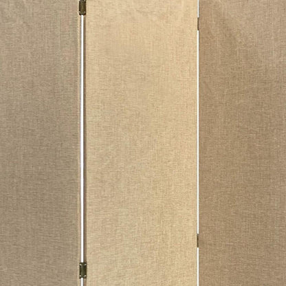 71" Brown Folding Three Panel Screen Room Divider HomeRoots