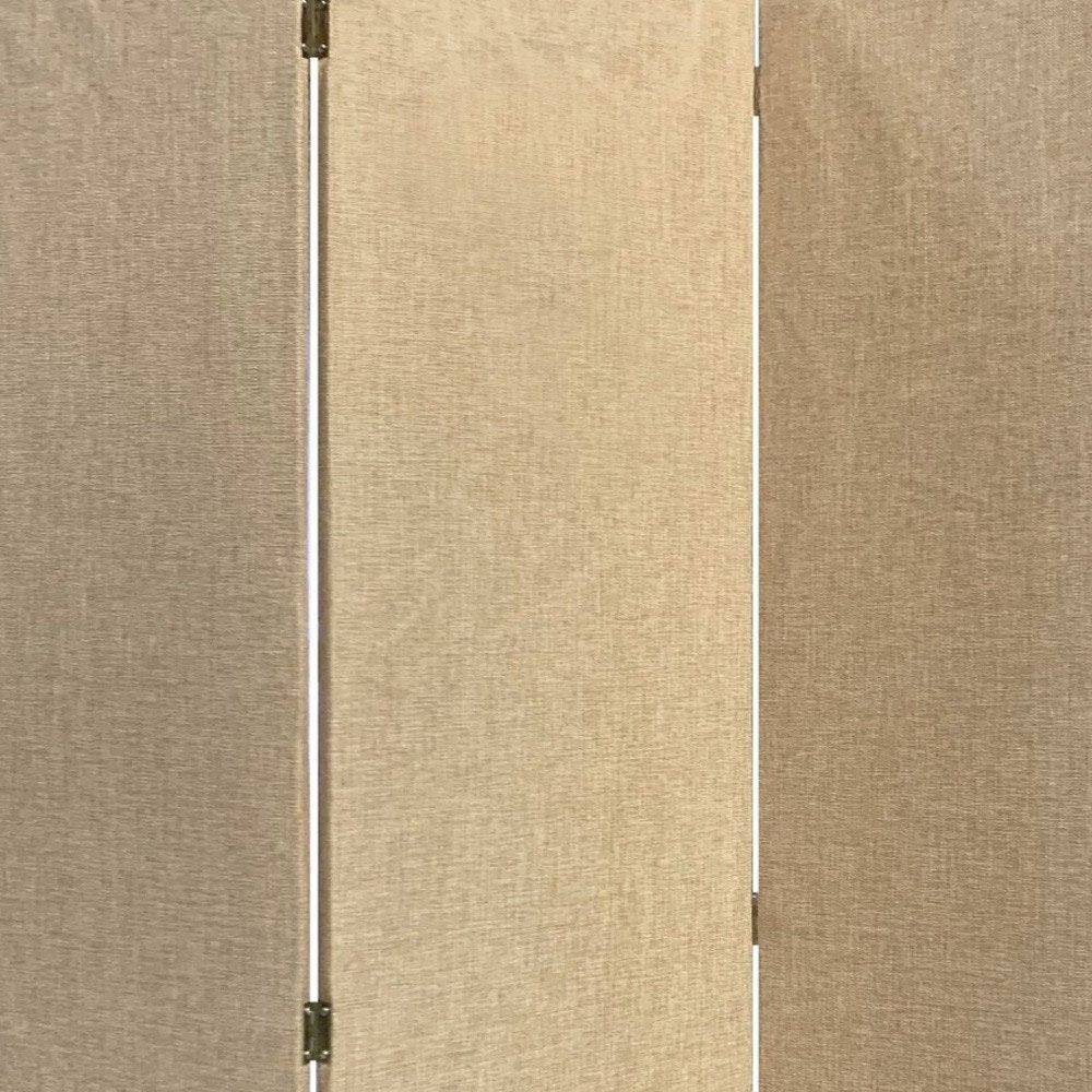 71" Brown Folding Three Panel Screen Room Divider HomeRoots