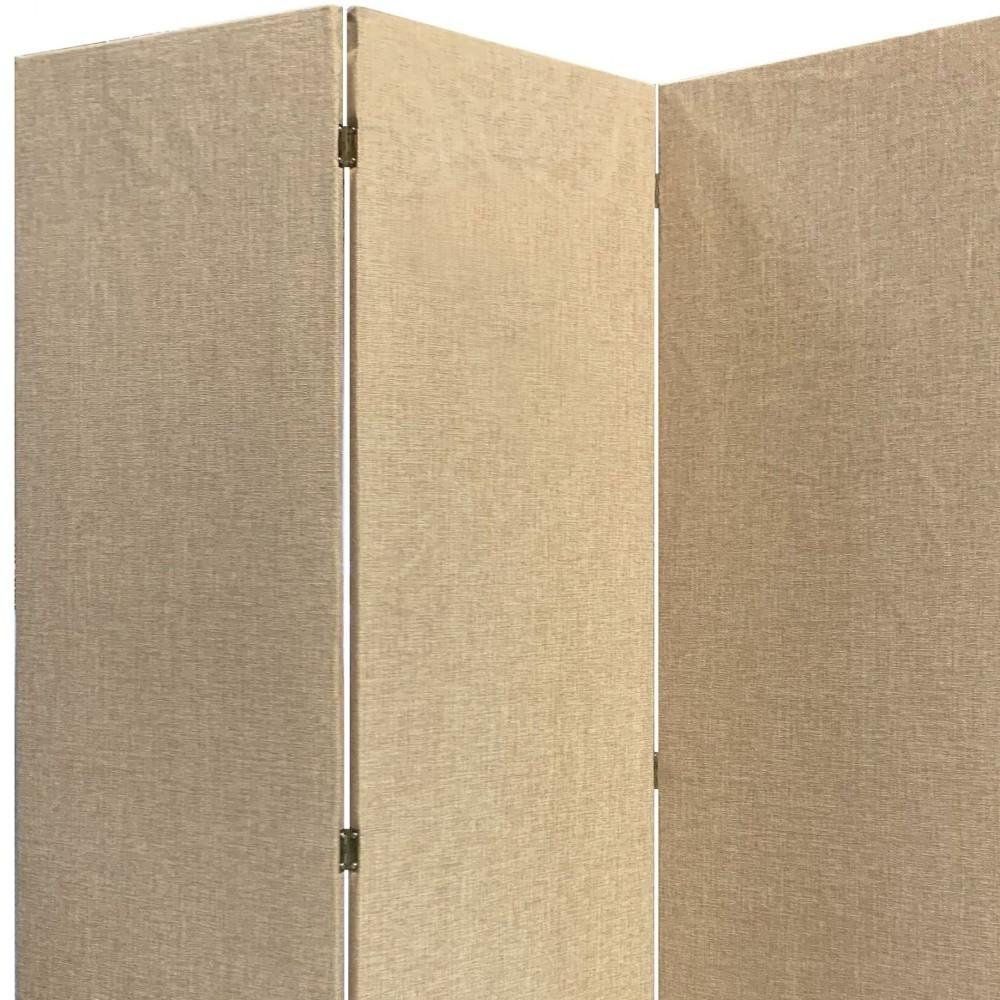 71" Brown Folding Three Panel Screen Room Divider HomeRoots