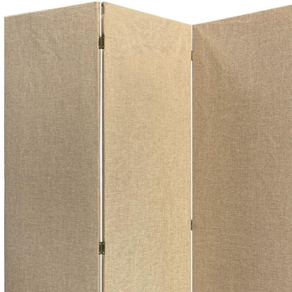 71" Brown Folding Three Panel Screen Room Divider HomeRoots