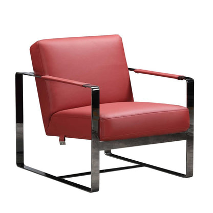 28" Camel And Black Genuine Leather Arm Chair HomeRoots