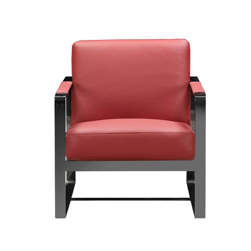 28" Camel And Black Genuine Leather Arm Chair HomeRoots
