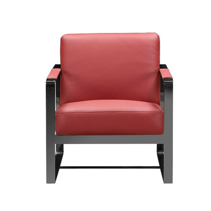 28" Camel And Black Genuine Leather Arm Chair HomeRoots