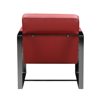 28" Camel And Black Genuine Leather Arm Chair HomeRoots