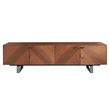 71" Brown Wood Cabinet_Enclosed storage TV Stand HomeRoots