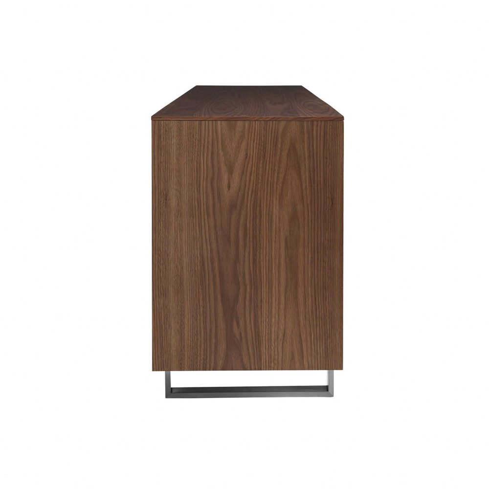71" Brown Wood Cabinet_Enclosed storage TV Stand HomeRoots