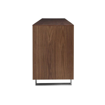 71" Brown Wood Cabinet_Enclosed storage TV Stand HomeRoots