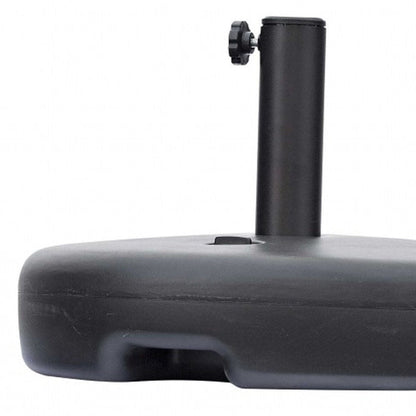 Black Heavy Duty Plastic Umbrella Base HomeRoots