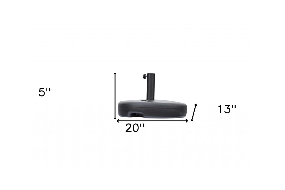 Black Heavy Duty Plastic Umbrella Base HomeRoots