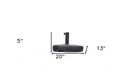 Black Heavy Duty Plastic Umbrella Base HomeRoots