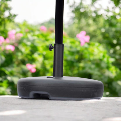 Black Heavy Duty Plastic Umbrella Base HomeRoots