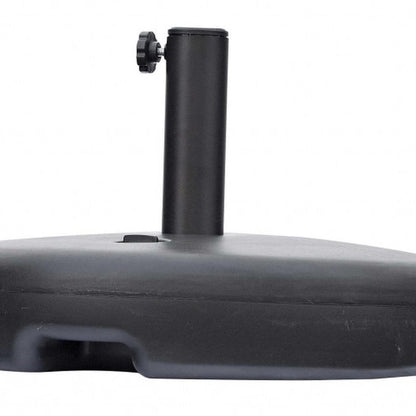 Black Heavy Duty Plastic Umbrella Base HomeRoots