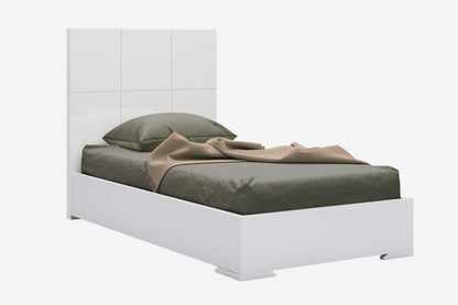 Twin White Bed - FurniFindUSA