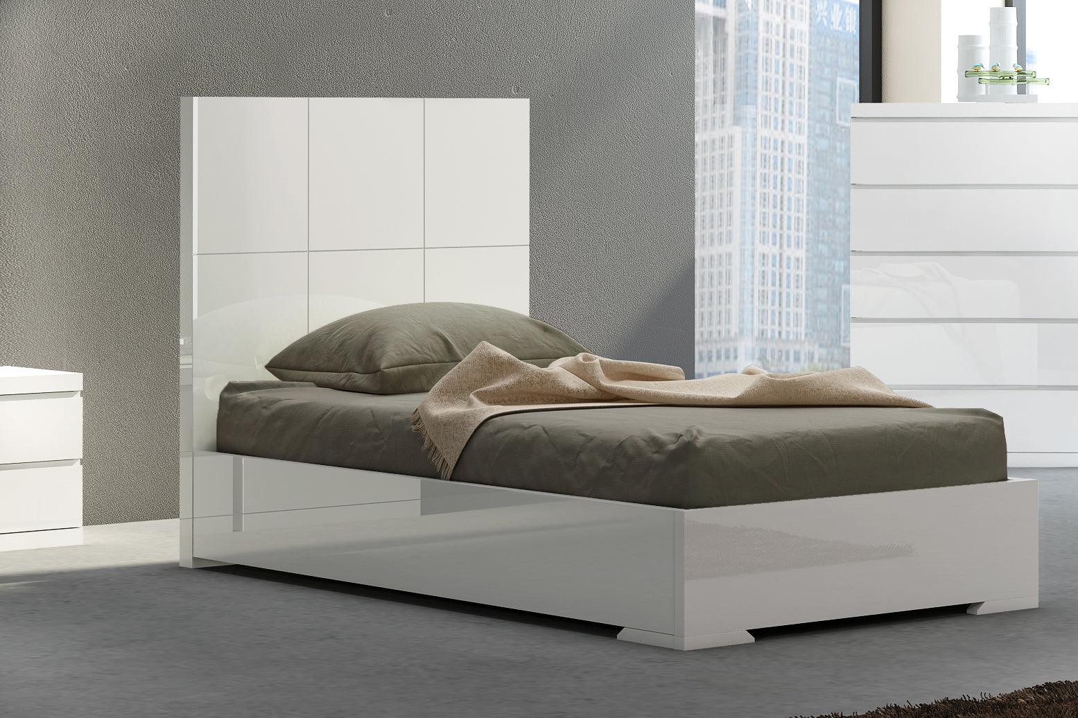 Twin White Bed - FurniFindUSA