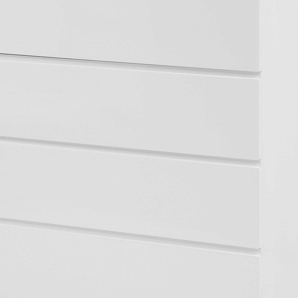 36" White Wood Five Drawer Dresser HomeRoots