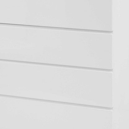 36" White Wood Five Drawer Dresser HomeRoots