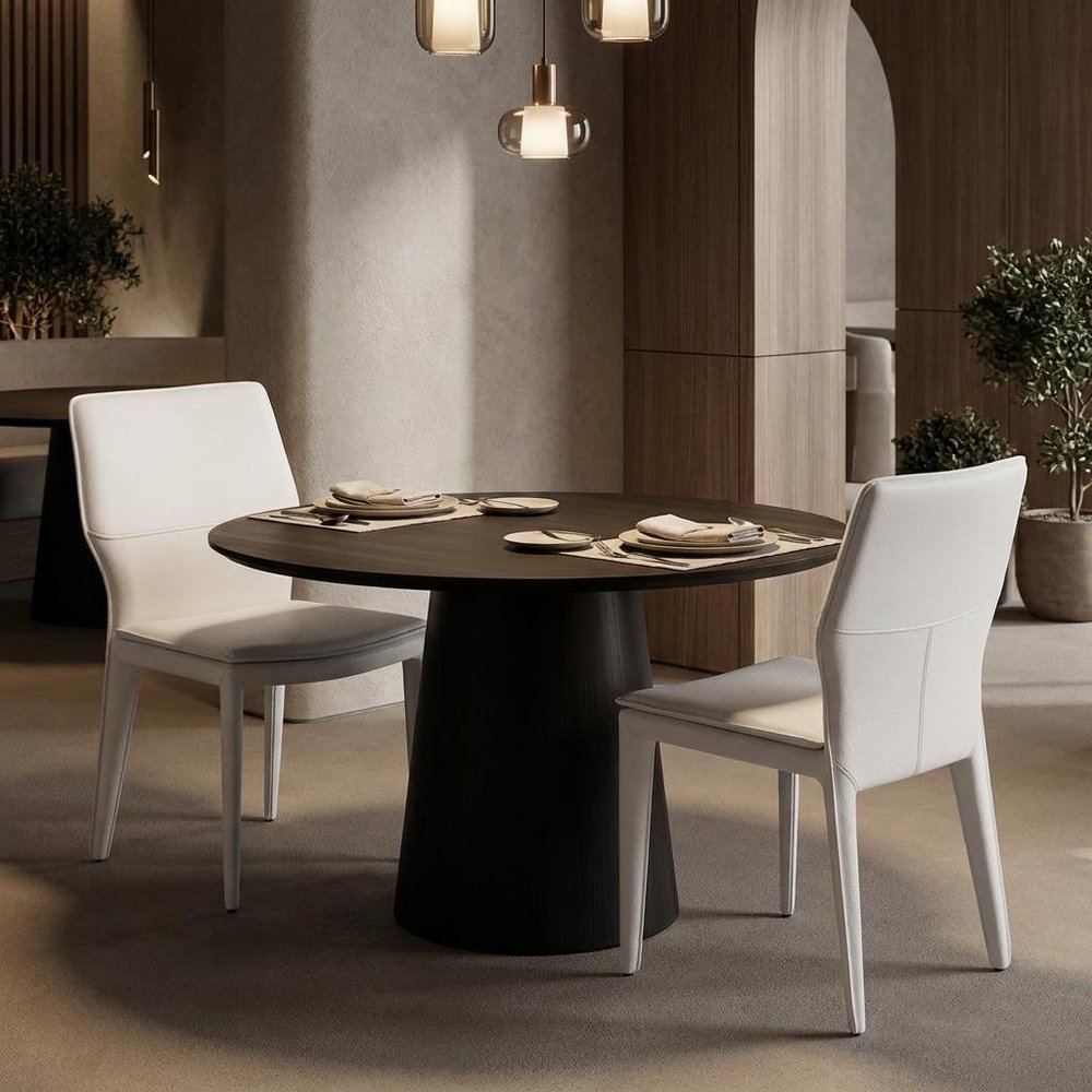 Set of Two White Slipcovered Upholstered Faux Leather Dining Side Chairs HomeRoots