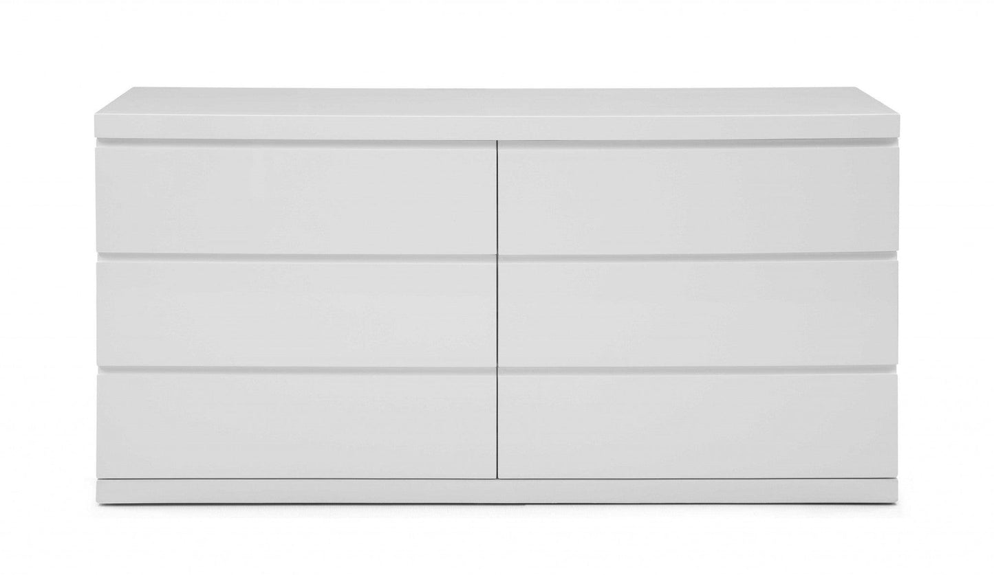 63 X 20 X 30 White Double Dresser - FurniFindUSA