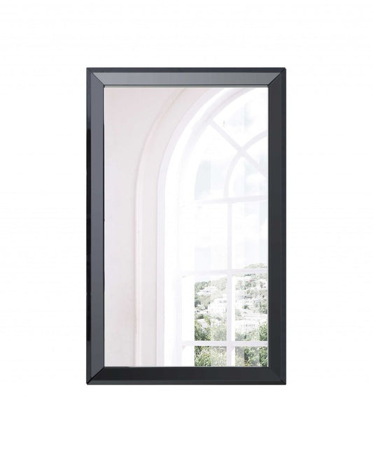 51" Black Wood Framed Accent Mirror HomeRoots