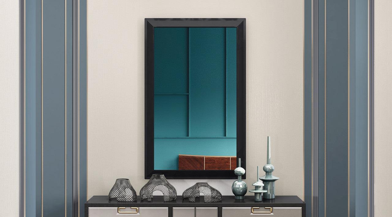 Black Rectangle Accent Mirror - FurniFindUSA