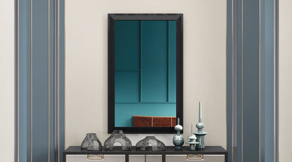 51" Black Wood Framed Accent Mirror HomeRoots