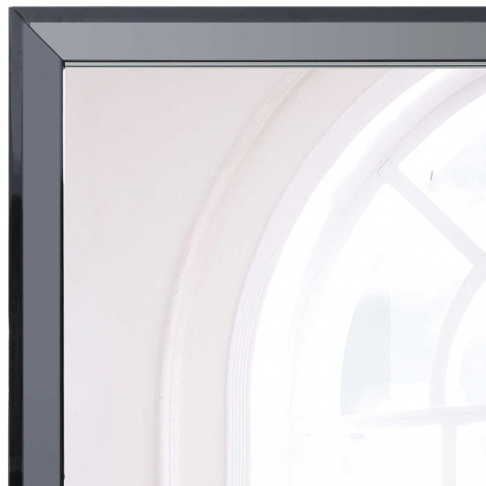 51" Black Wood Framed Accent Mirror HomeRoots