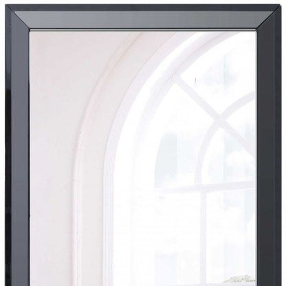 51" Black Wood Framed Accent Mirror HomeRoots