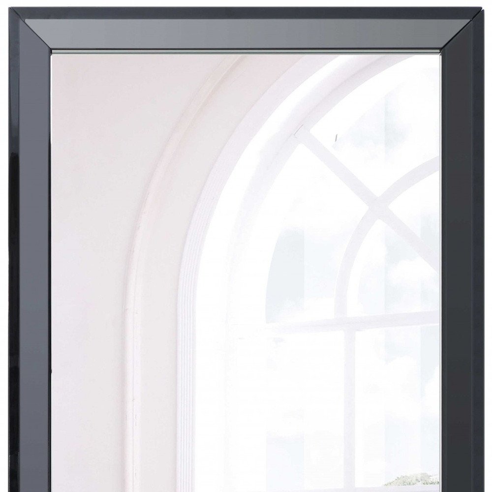 51" Black Wood Framed Accent Mirror HomeRoots