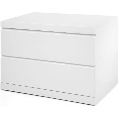 20" White Two Drawers Nightstand - FurniFindUSA