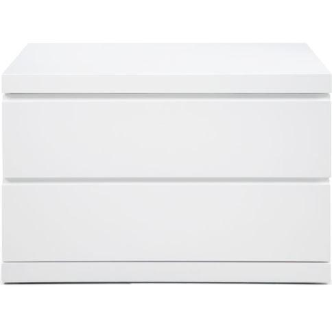 20" White Two Drawers Nightstand - FurniFindUSA